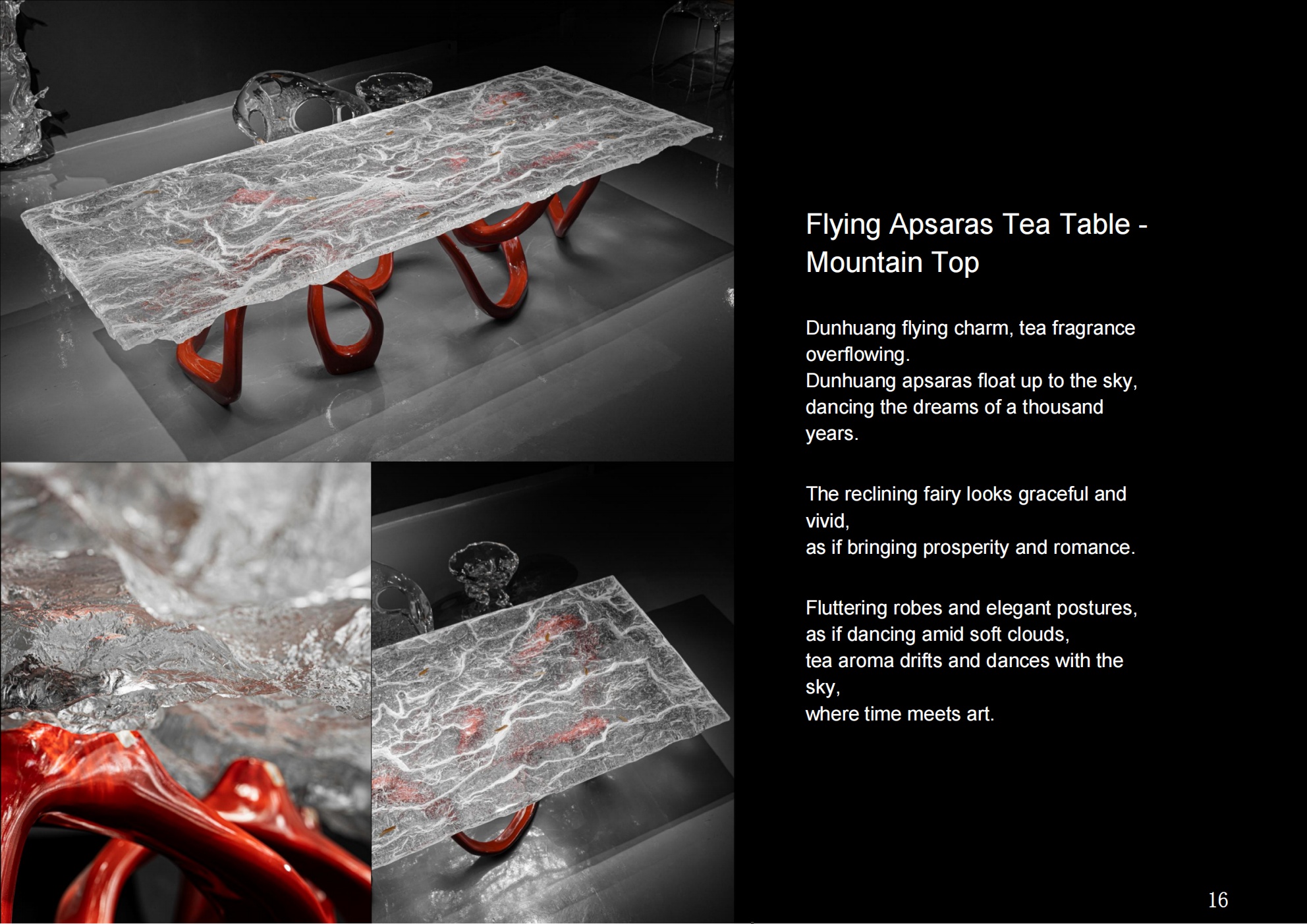 Flying Apsaras Mountain Texture Tea Table A
